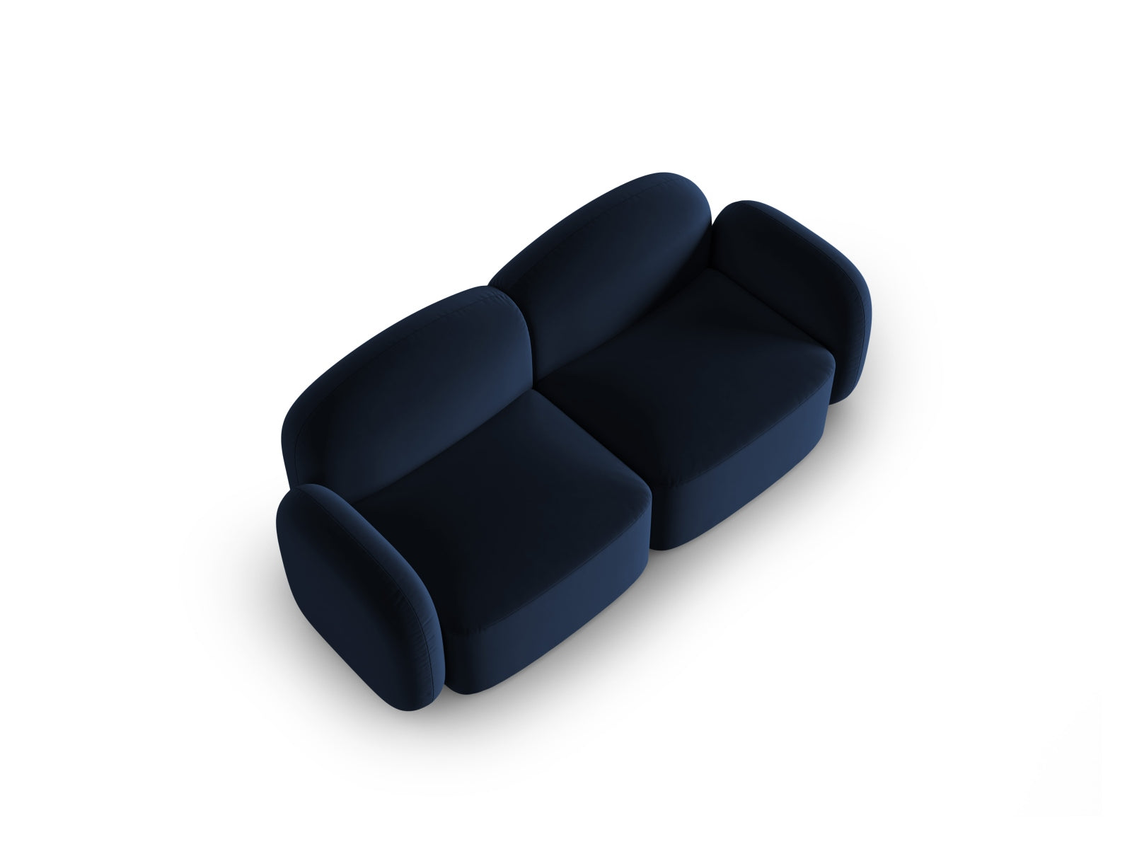 Blair Velour Sofa 2 Sitzer in Royal Blue-Casino präsentiert im Onlineshop von KAQTU Design AG. 2er Sofa ist von Micadoni