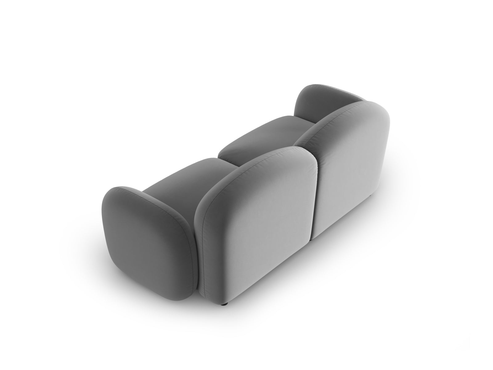 Blair Velour Sofa 2 Sitzer in Light Grey-Casino präsentiert im Onlineshop von KAQTU Design AG. 2er Sofa ist von Micadoni