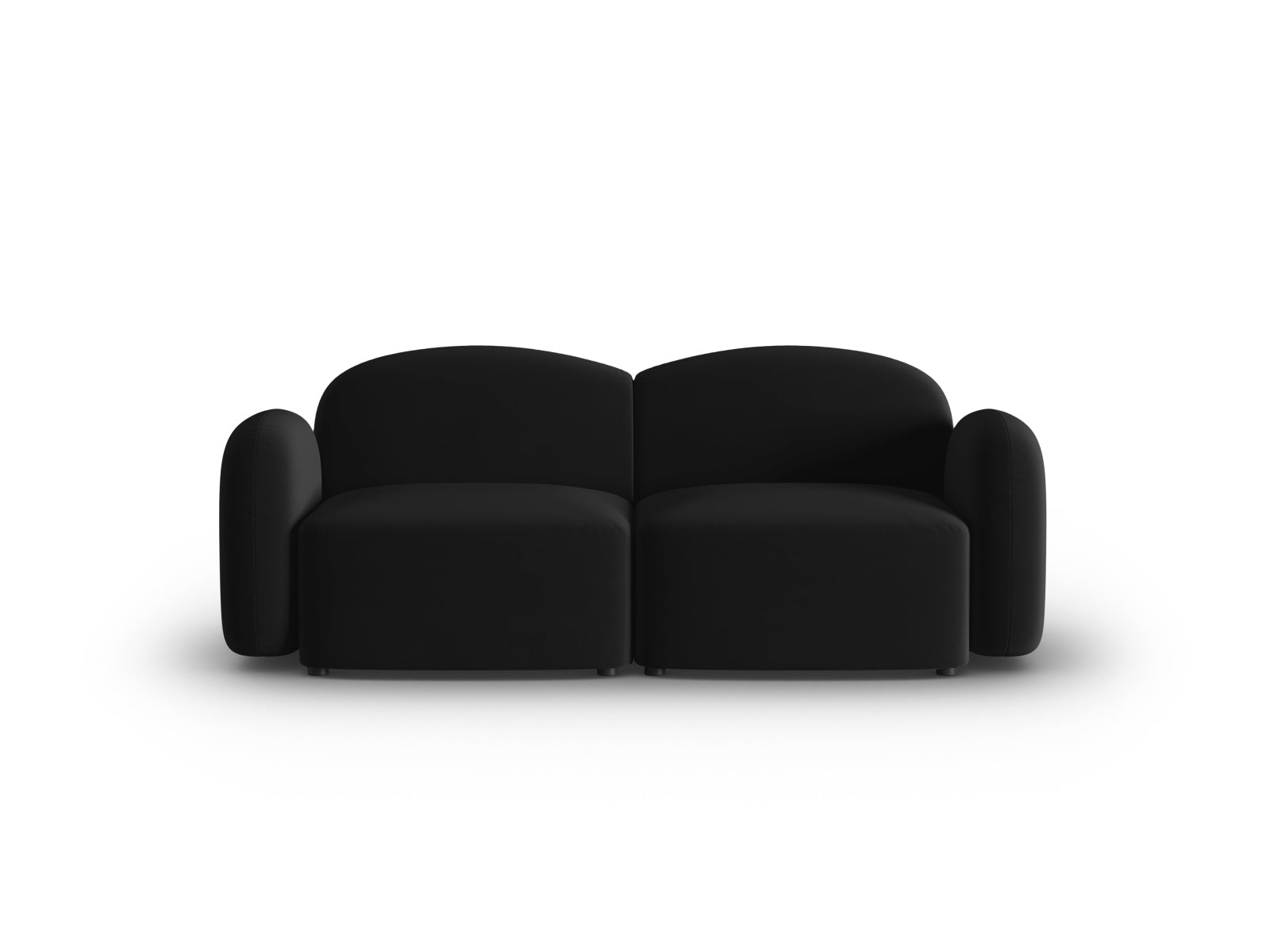 Blair Velour Sofa 2 Sitzer in Black präsentiert im Onlineshop von KAQTU Design AG. 2er Sofa ist von Micadoni