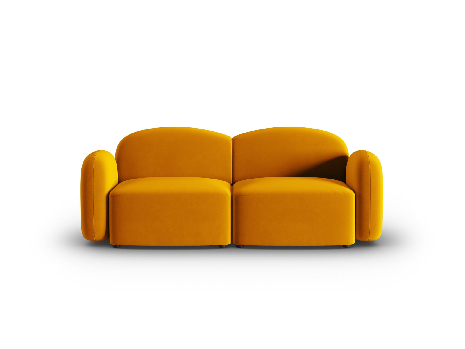 Blair Velour Sofa 2 Sitzer in Yellow präsentiert im Onlineshop von KAQTU Design AG. 2er Sofa ist von Micadoni