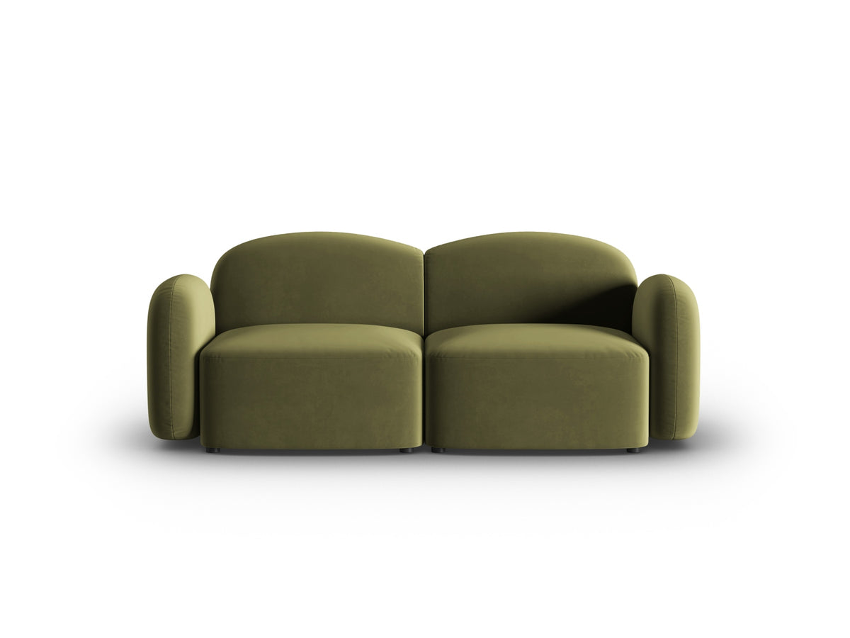 Blair Velour Sofa 2 Sitzer in Light Green-Casino präsentiert im Onlineshop von KAQTU Design AG. 2er Sofa ist von Micadoni