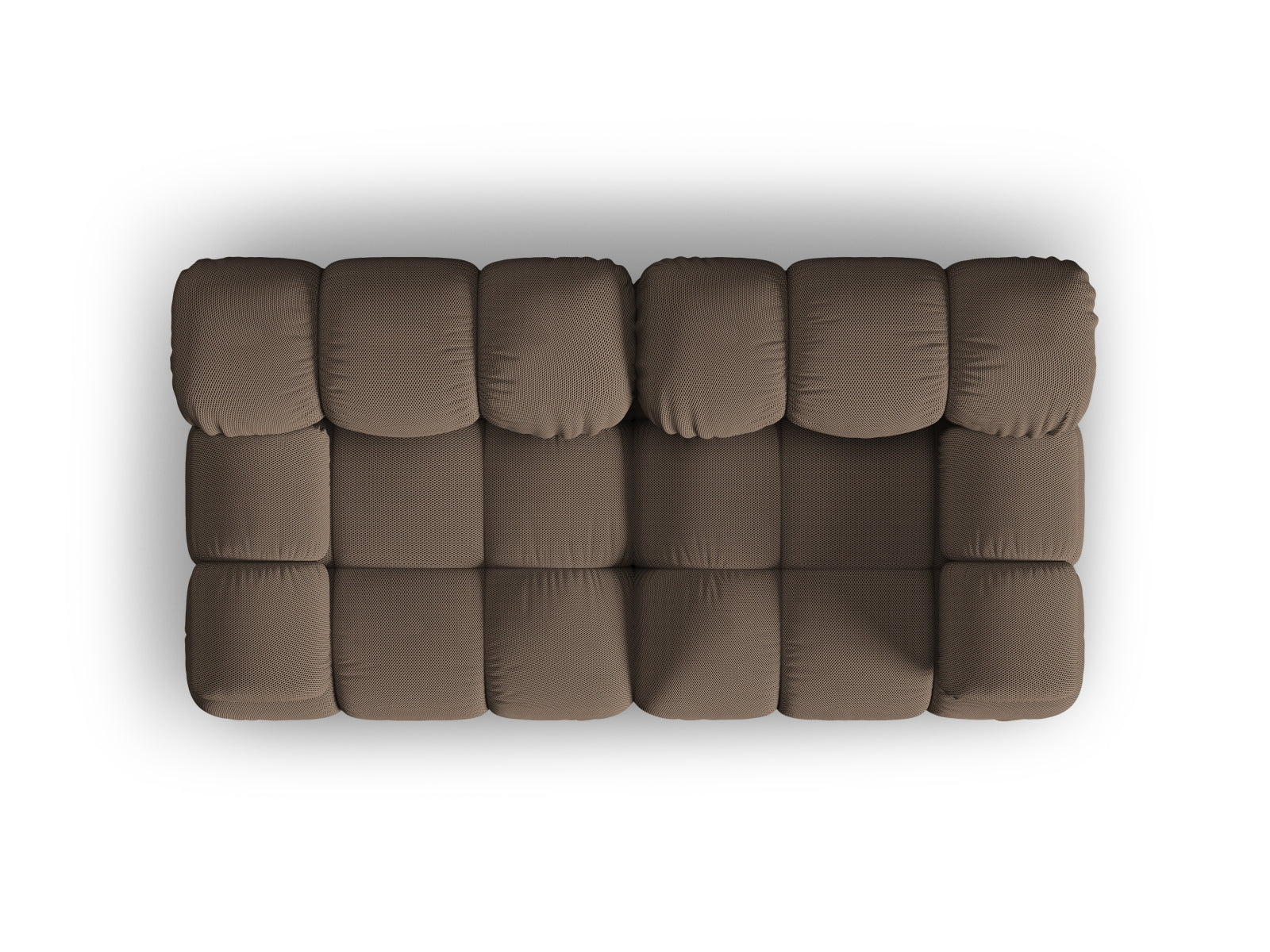 Stylisches Bellis 2-Sitzer Sofa in warmem Braun, 94 cm, modulares Design von Micadoni, perfekt für moderne und gemütliche Wohnumgebungen.