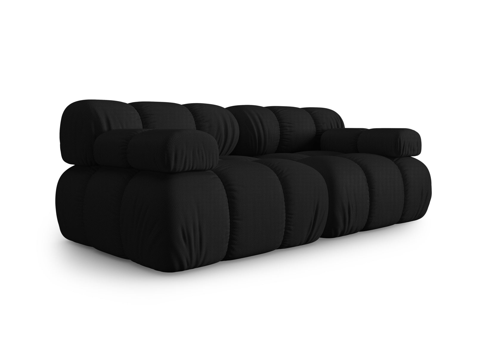 Elegantes Bellis 2-Sitzer Sofa in Schwarz, 94 cm, modulares Design von Micadoni, ideal für stilvolle Wohnräume.