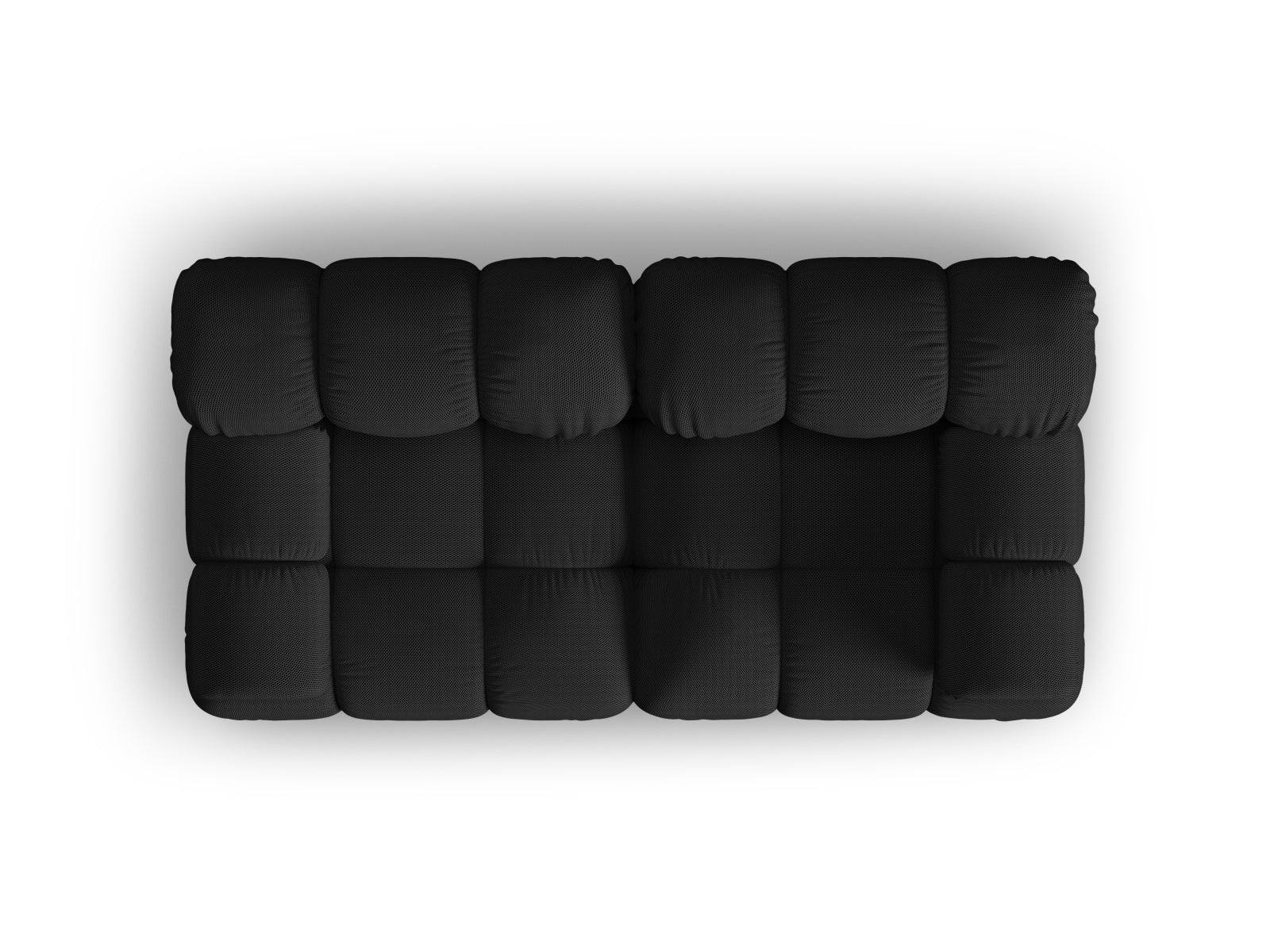 Stylisches Bellis 2-Sitzer Sofa in Schwarz, 94 cm, modulares Konzept von Micadoni, perfekt für moderne und elegante Wohnumgebungen.
