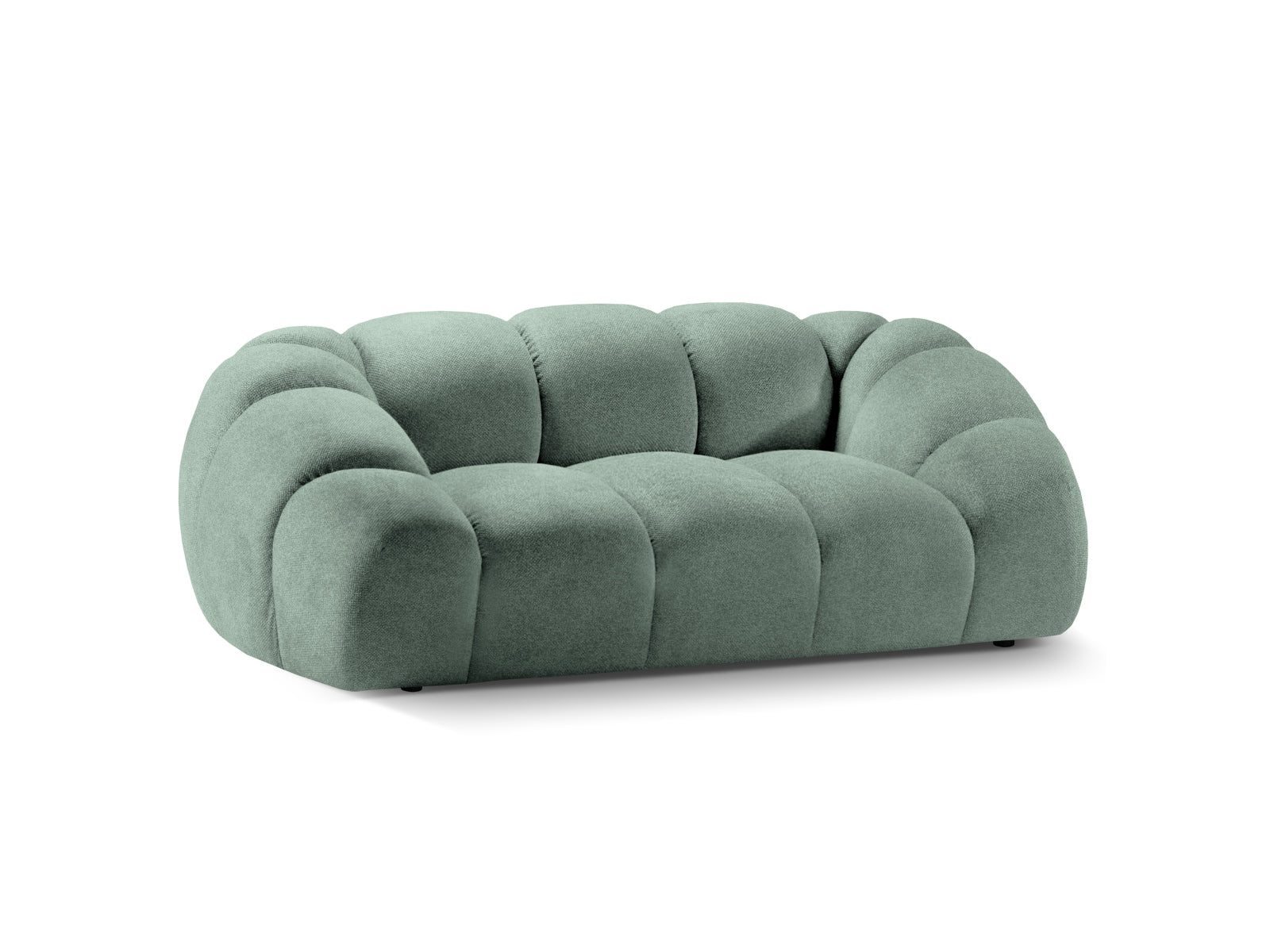 Stilvolles 2-Sitzer Sofa "Diana" in zartem Mint-Bubble, perfekt für moderne Interiors. Hochwertige Materialien und elegantes Design von Micadoni.