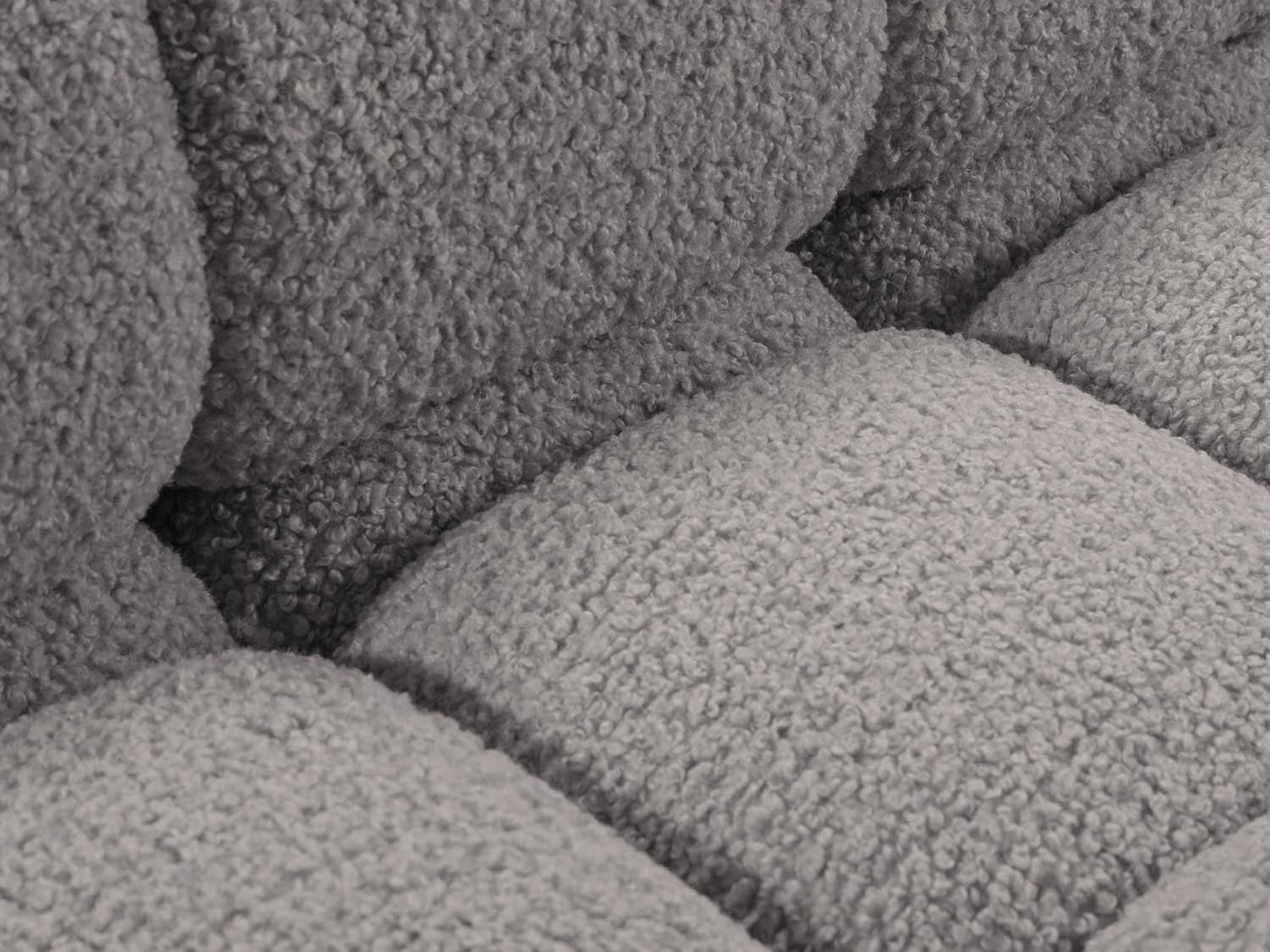 Modulares Bellis Boucle 2-Sitzer Sofa in zeitlosem Grau, perfekt für stilvolle Einrichtungskonzepte. Hochwertige Verarbeitung von Micadoni.