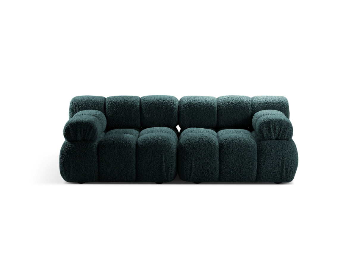 Bellis Boucle modulares Sofa 2 Sitzer 94cm in Petrol-Rolf präsentiert im Onlineshop von KAQTU Design AG. 3er Sofa ist von Micadoni