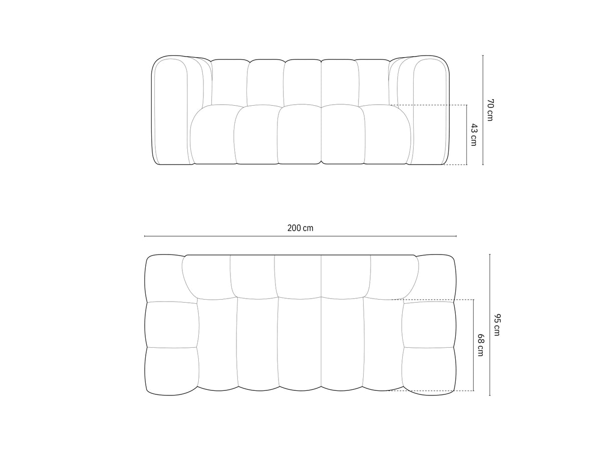 Lupine Sofa 2 Sitzer in Brick-Eden präsentiert im Onlineshop von KAQTU Design AG. 2er Sofa ist von Micadoni