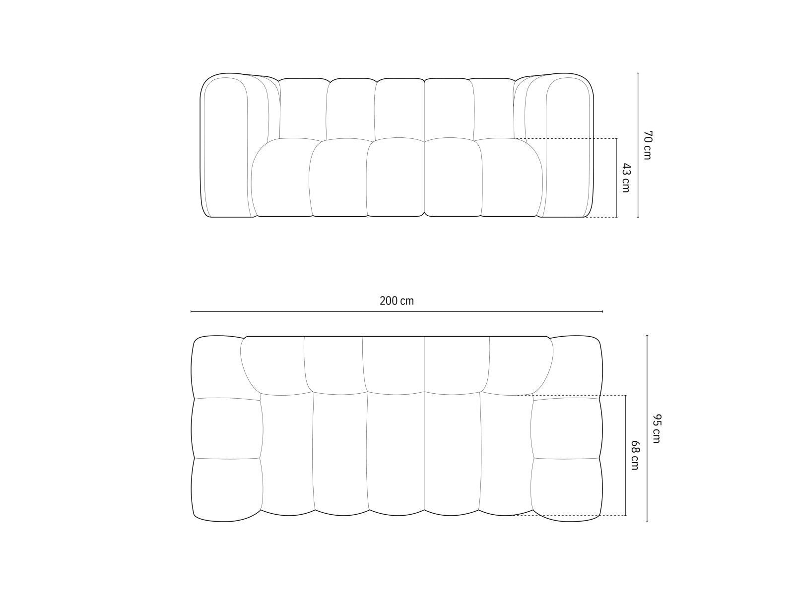 Erleben Sie das Lupine Sofa 2 Sitzer von Micadoni – stilvolles Design trifft auf höchsten Komfort für Ihr modernes Zuhause!