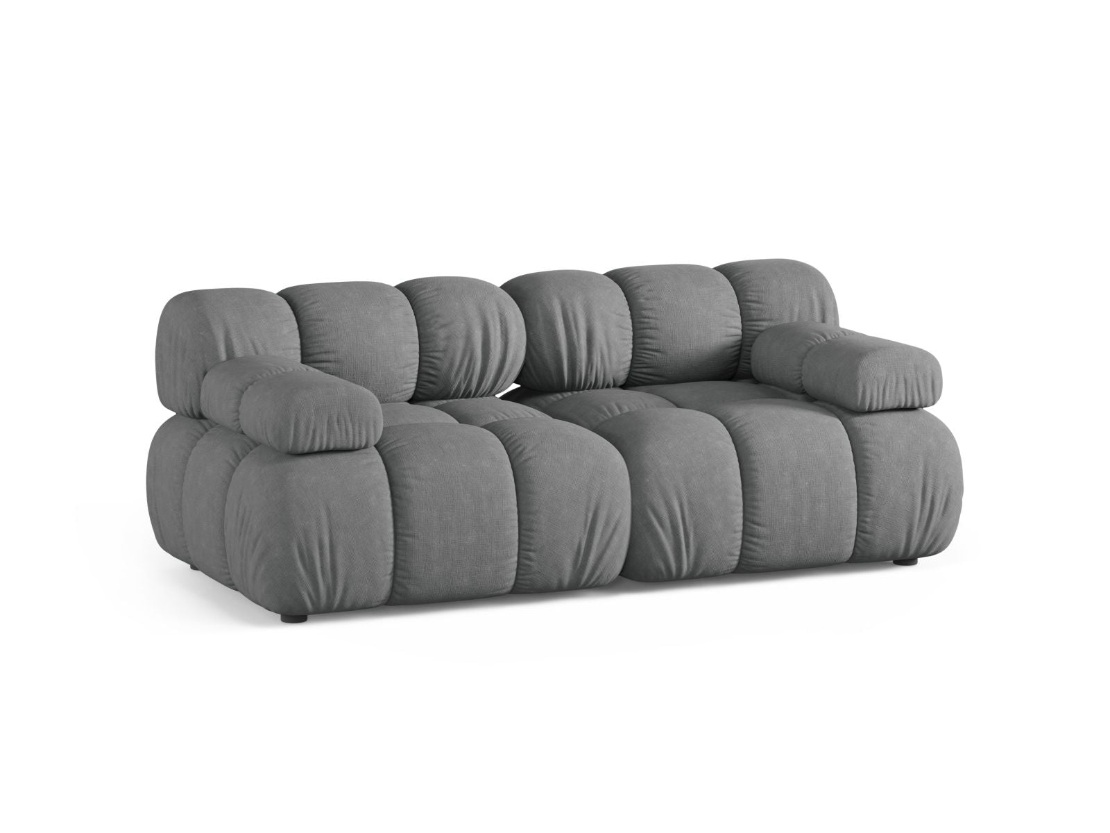Stylisches 2-Sitzer Sofa Bellis in elegantem Grau, ideal für moderne Wohnräume, erhältlich bei KAQTU Design AG.