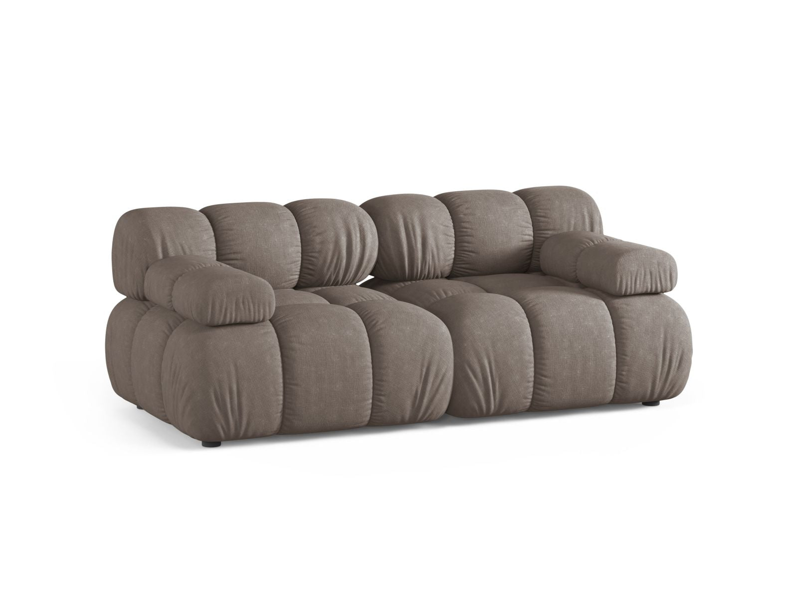 Elegantes 2-Sitzer Sofa Bellis in Cappuccino-Liberty, ideal für stilvolle Wohnräume, erhältlich bei KAQTU Design AG.