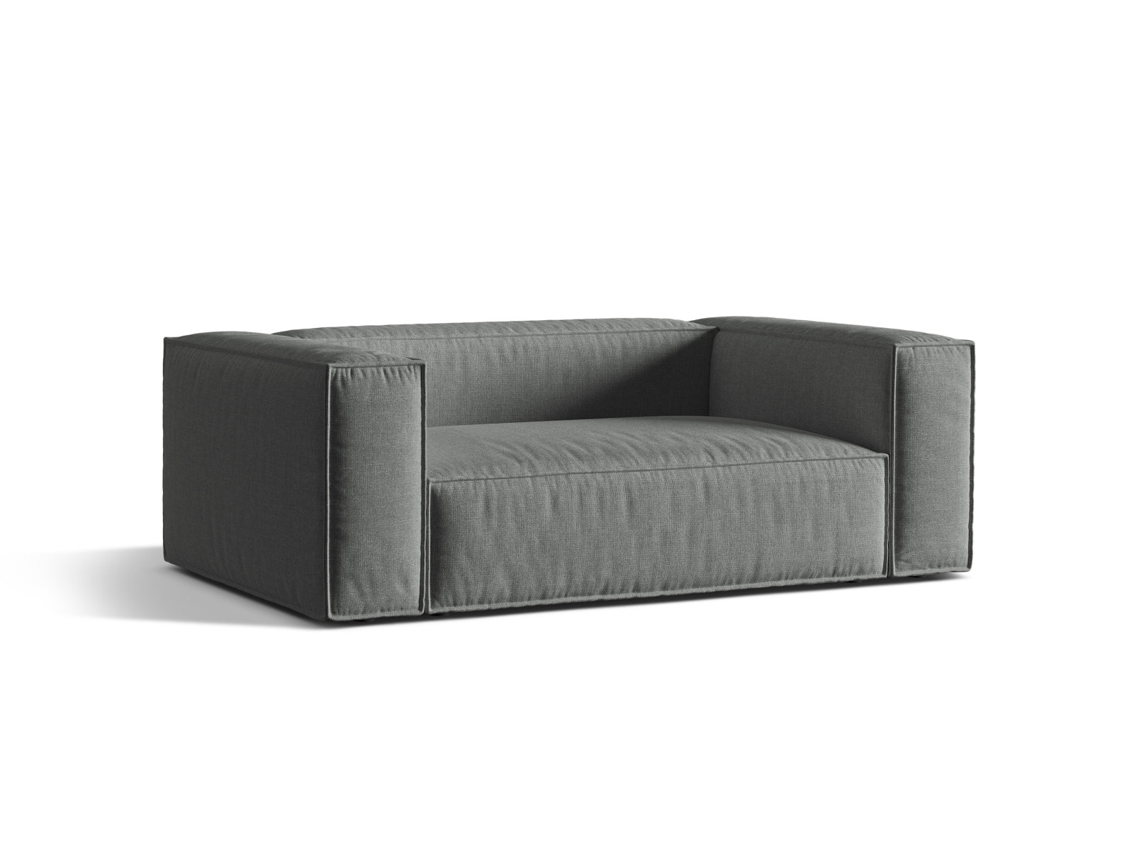 Elegantes 2-Sitzer Sofa Nuria in stilvollem Grau, ideal für moderne Wohnräume, erhältlich bei KAQTU Design AG.