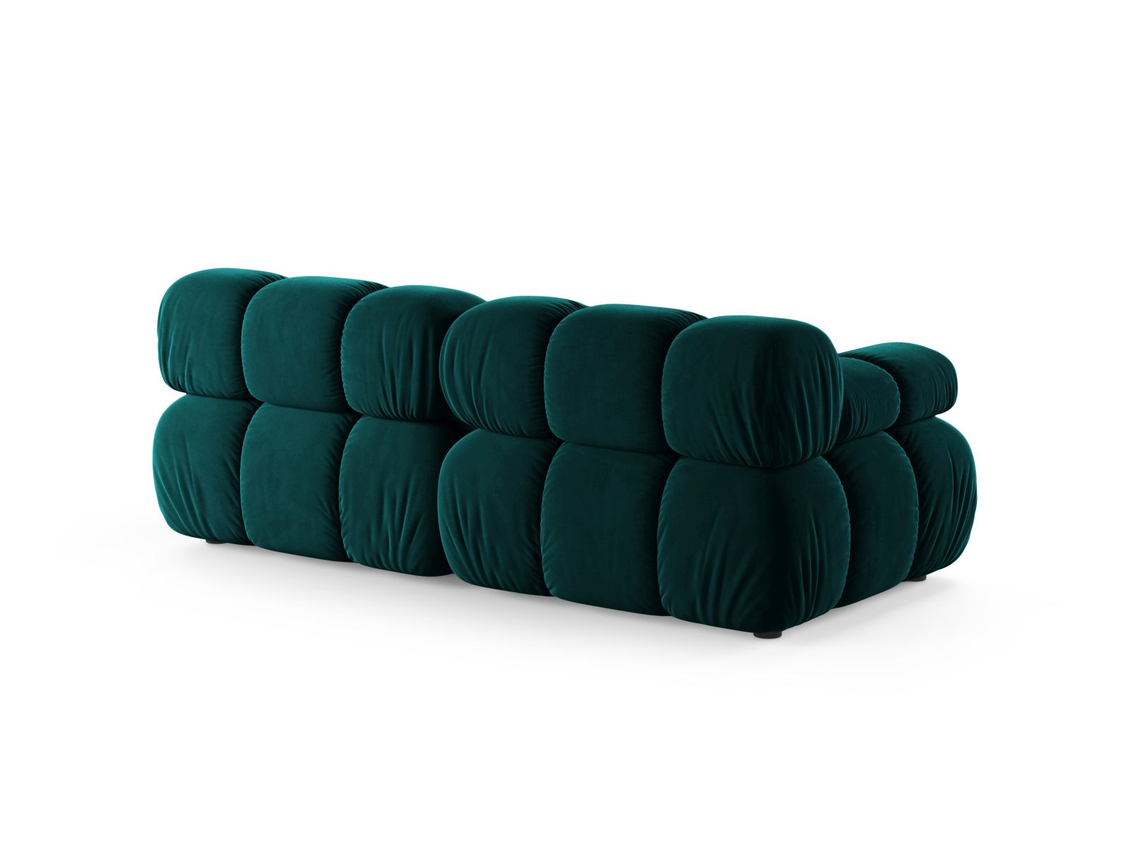 Stylisches 2-Sitzer Sofa Bellis in elegantem Petrol, ideal für entspannte Abende. Flexibles, modulares Design für persönliche Akzente.