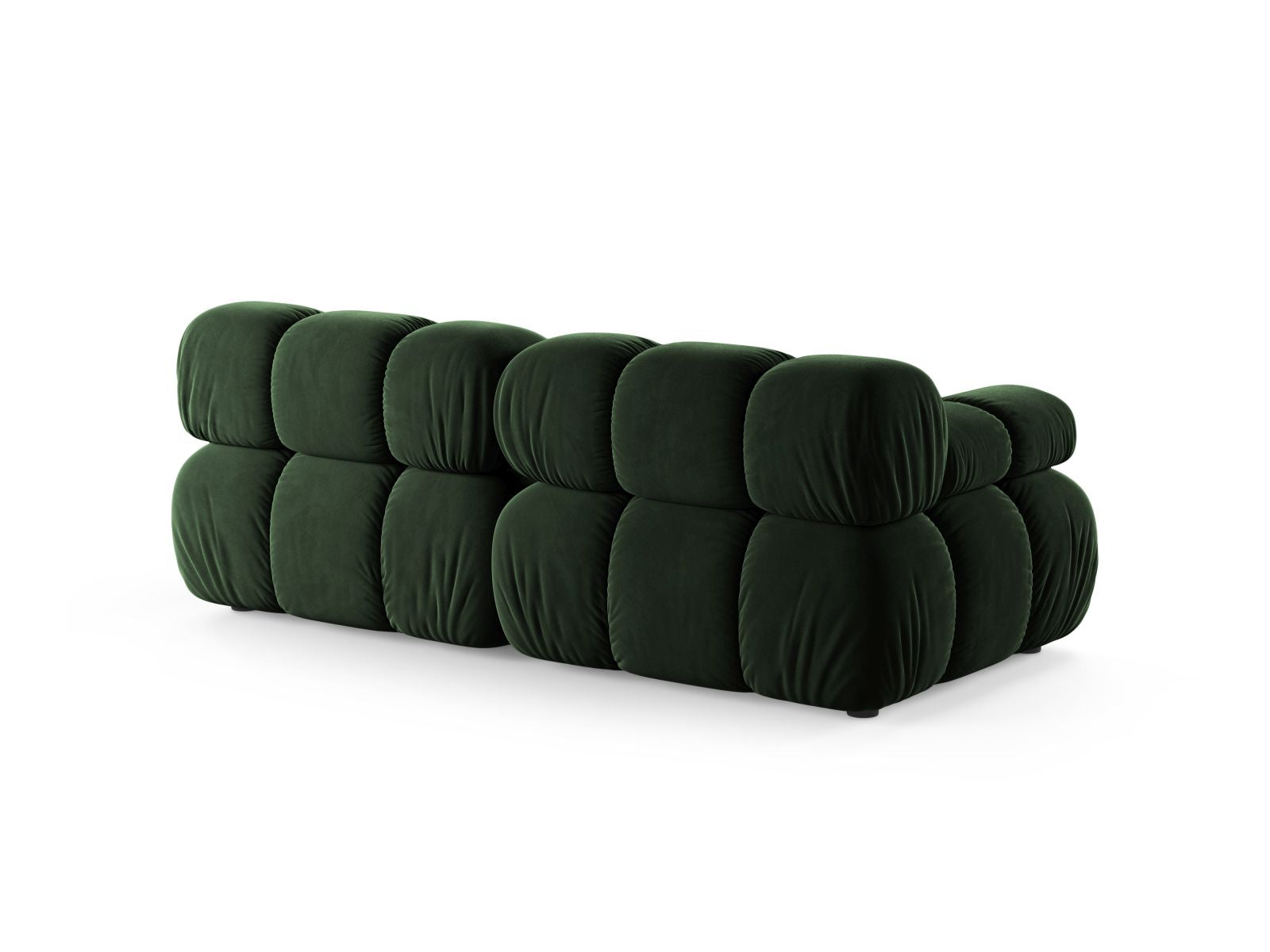 Elegantes 2-Sitzer Sofa Bellis in sattem Flaschengrün, ideal für stilvolle Wohnräume und entspannende Momente.