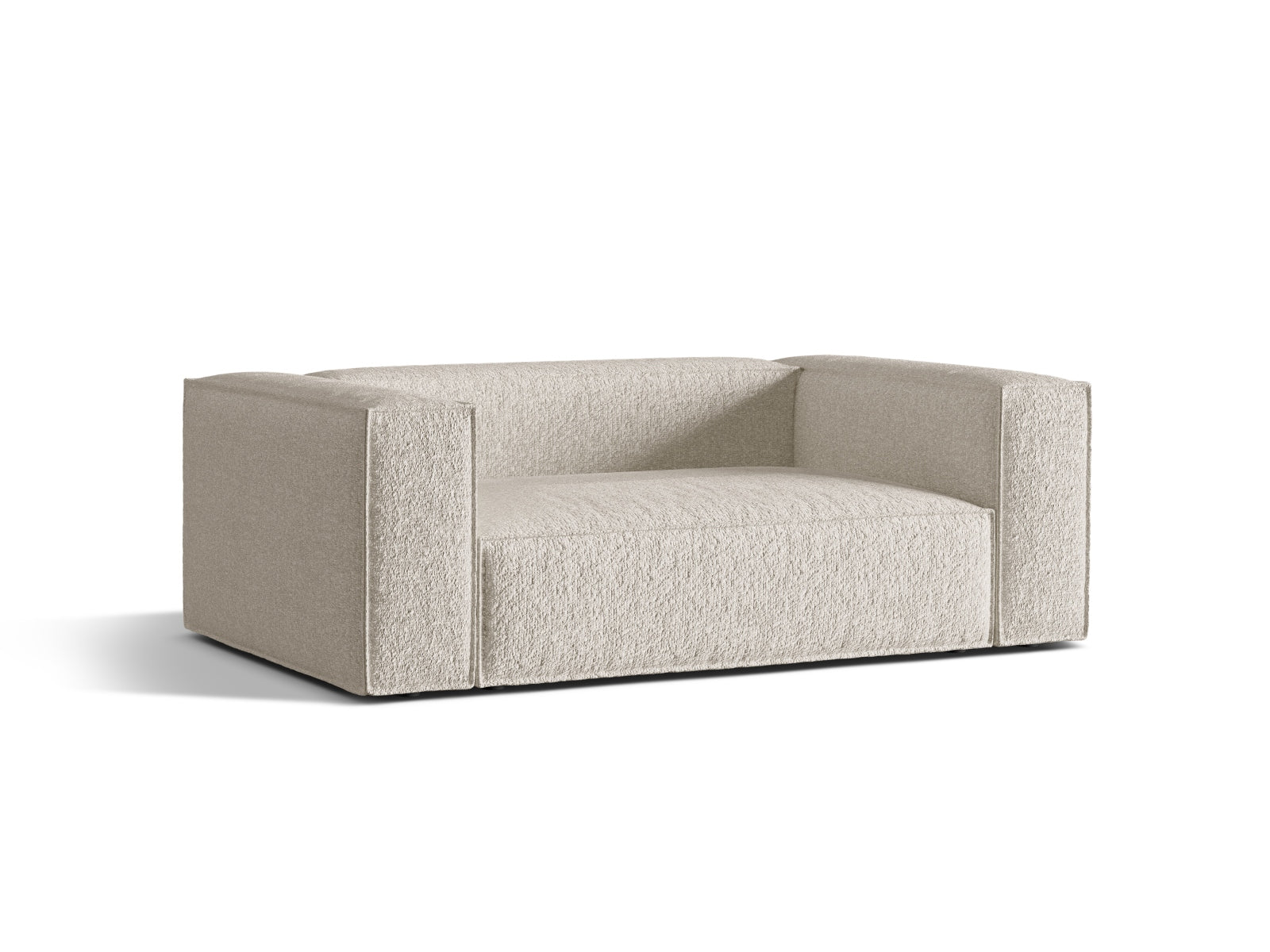 Beige Nuria 2-Sitzer Sofa von Micadoni, stilvolles Design für modernes Wohnen, ideal für gemütliche Wohnzimmer.
