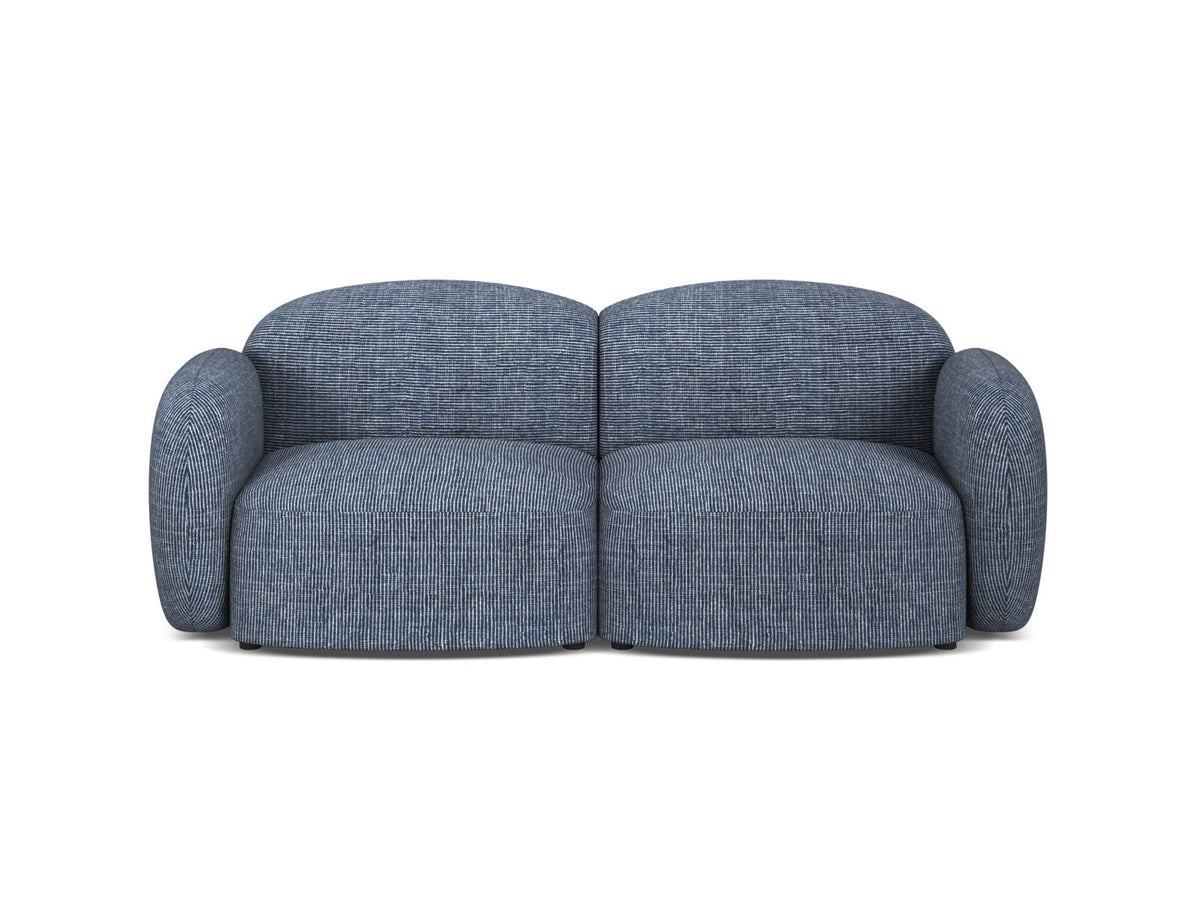 2-Sitzer Sofa Blair in Blue Melange-Baltimore präsentiert im Onlineshop von KAQTU Design AG. 2er Sofa ist von Micadoni