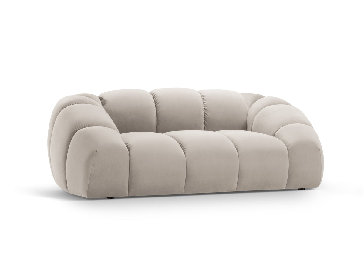 Diana Velour Sofa 2 Sitzer in Beige-Salvador präsentiert im Onlineshop von KAQTU Design AG. 2er Sofa ist von Micadoni