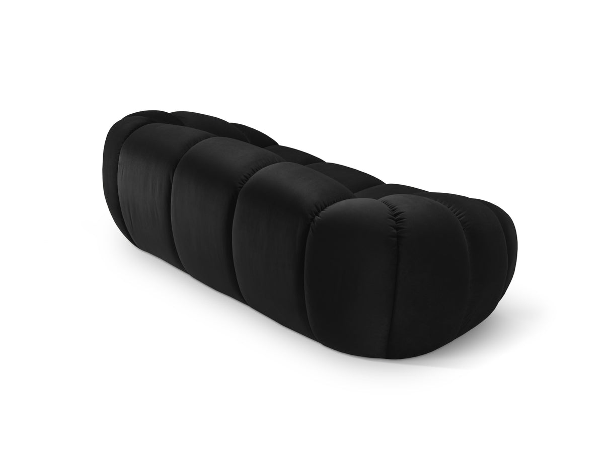 Diana Velour Sofa 2 Sitzer in Black-Salvador präsentiert im Onlineshop von KAQTU Design AG. 2er Sofa ist von Micadoni