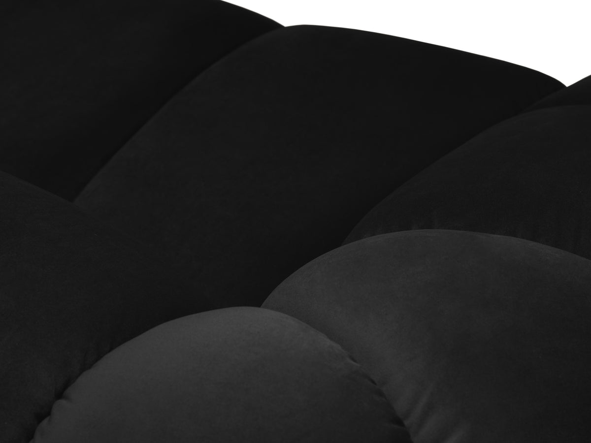 Diana Velour Sofa 2 Sitzer in Black-Salvador präsentiert im Onlineshop von KAQTU Design AG. 2er Sofa ist von Micadoni