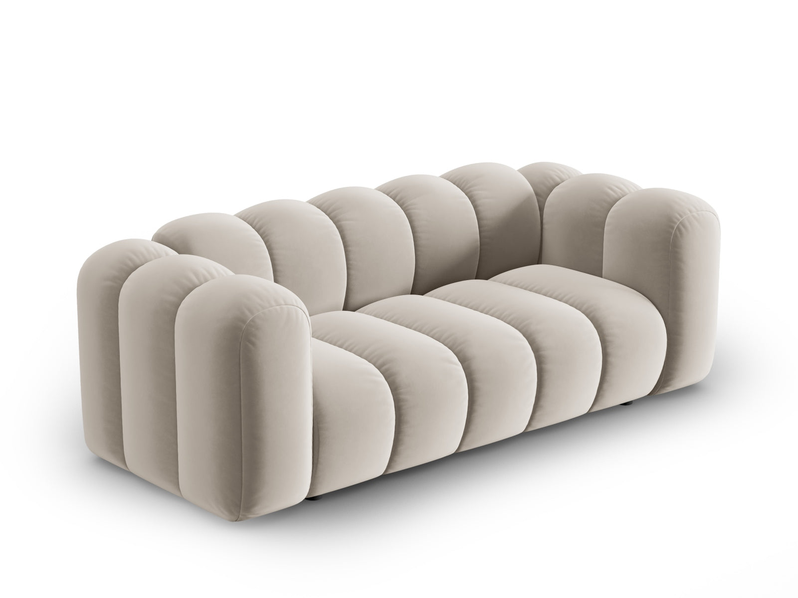 Lupine Velour Sofa 2 Sitzer in Beige-Salvador präsentiert im Onlineshop von KAQTU Design AG. 2er Sofa ist von Micadoni