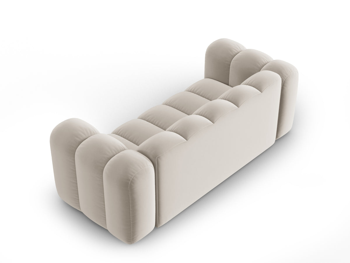Lupine Velour Sofa 2 Sitzer in Beige-Salvador präsentiert im Onlineshop von KAQTU Design AG. 2er Sofa ist von Micadoni