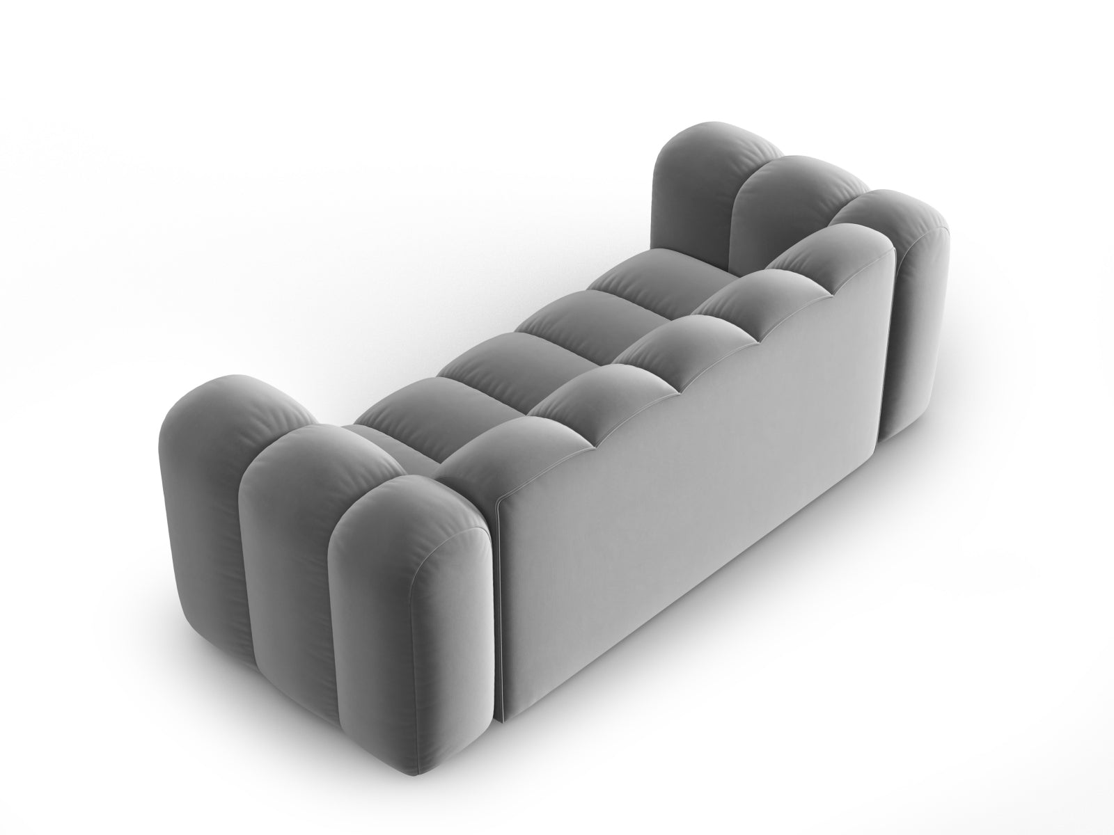 Lupine Velour Sofa 2 Sitzer in Grey-Salvador präsentiert im Onlineshop von KAQTU Design AG. 2er Sofa ist von Micadoni