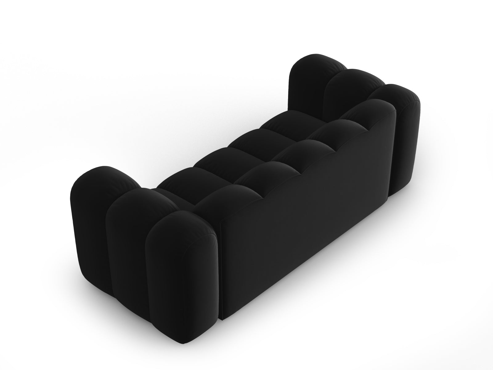Lupine Velour Sofa 2 Sitzer in Black-Salvador präsentiert im Onlineshop von KAQTU Design AG. 2er Sofa ist von Micadoni