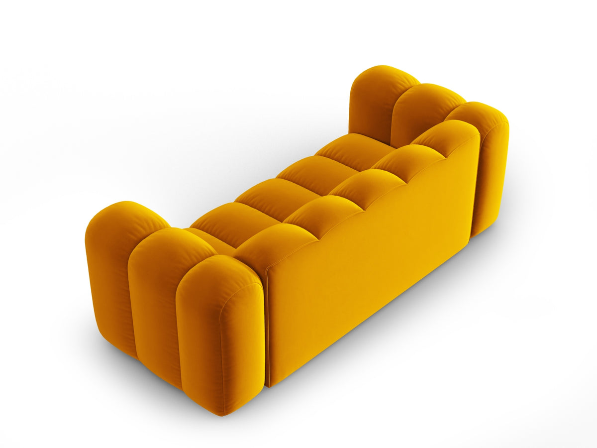 Lupine Velour Sofa 2 Sitzer in Yellow-Salvador präsentiert im Onlineshop von KAQTU Design AG. 2er Sofa ist von Micadoni