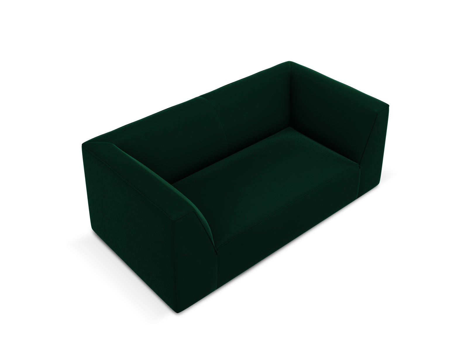 Ruby Velour Sofa 2 Sitzer in Bottle Green-Salvador präsentiert im Onlineshop von KAQTU Design AG. 2er Sofa ist von Micadoni