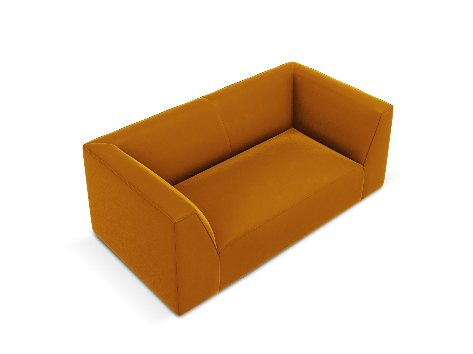 Ruby Velour Sofa 2 Sitzer in Yellow-Salvador präsentiert im Onlineshop von KAQTU Design AG. 2er Sofa ist von Micadoni