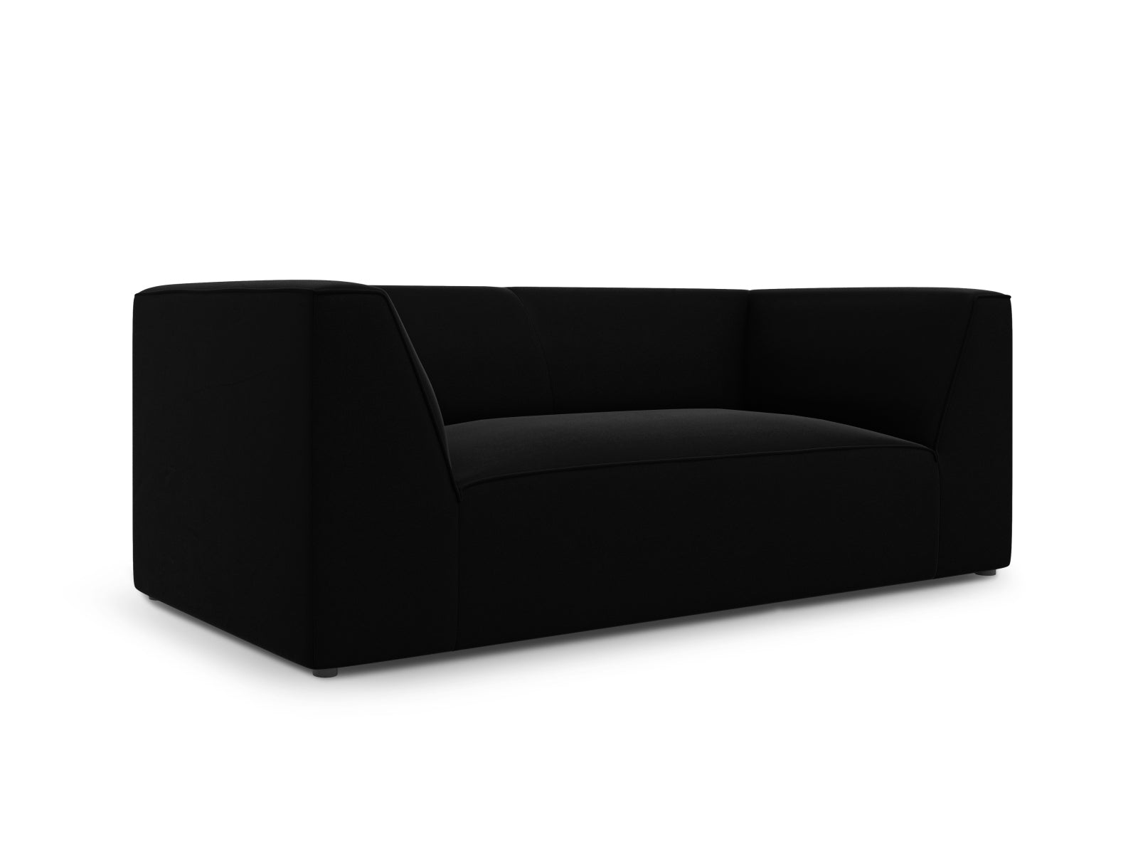 Ruby Velour Sofa 2 Sitzer in Black-Salvador präsentiert im Onlineshop von KAQTU Design AG. 2er Sofa ist von Micadoni