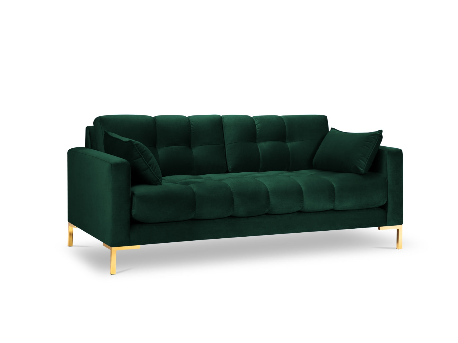 Mamaia Velour Sofa 2 Sitzer in Bottle Green/Gold präsentiert im Onlineshop von KAQTU Design AG. 2er Sofa ist von Micadoni