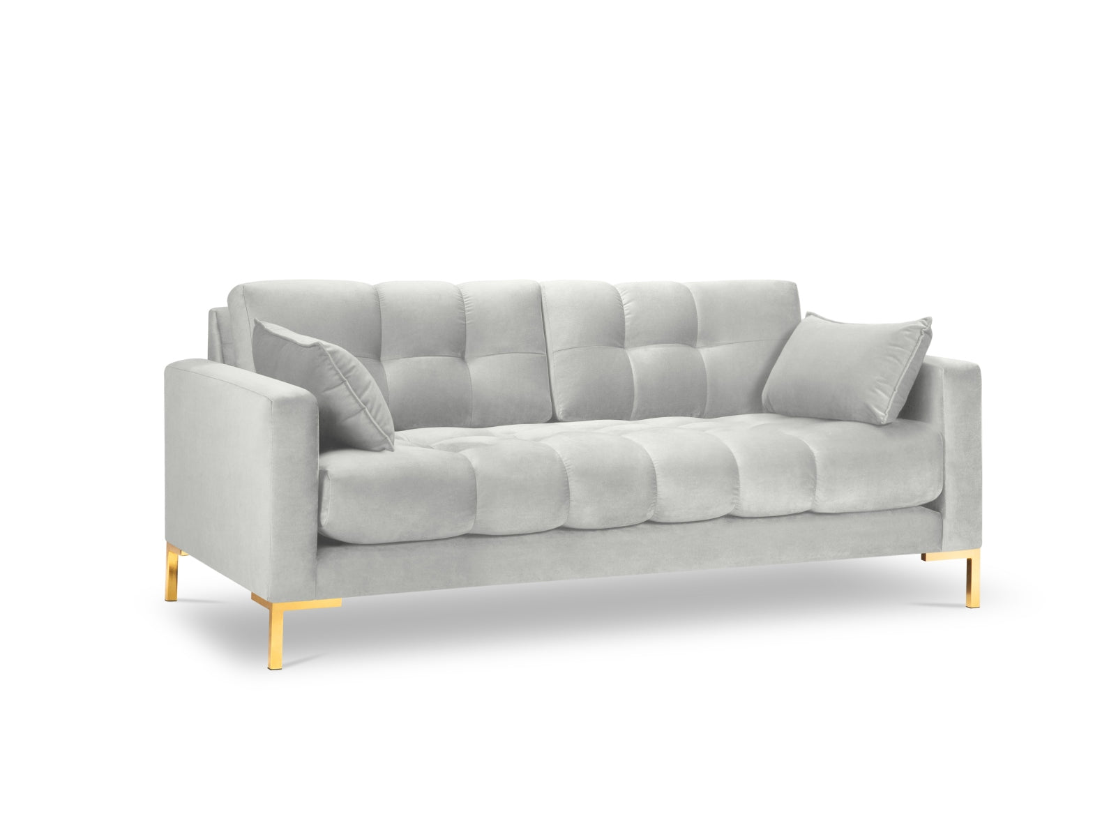 Mamaia Velour Sofa 2 Sitzer in Silver/Gold präsentiert im Onlineshop von KAQTU Design AG. 2er Sofa ist von Micadoni