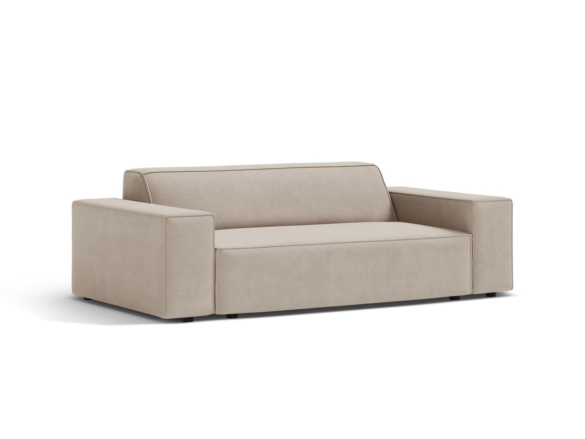 2-Sitzer Sofa Jodie in Dark Beige-Bluvel präsentiert im Onlineshop von KAQTU Design AG. 2er Sofa ist von Micadoni