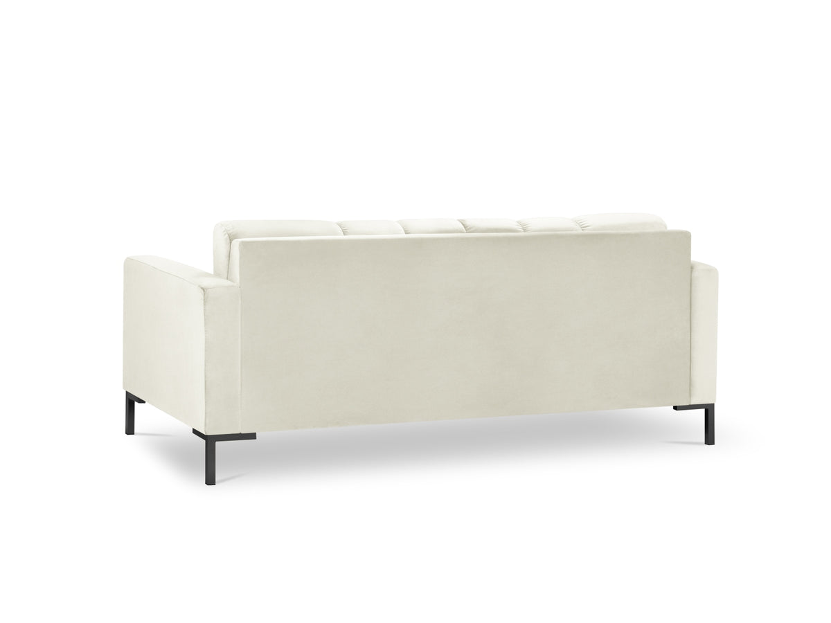 Mamaia Velour Sofa 2 Sitzer in Light Beige/Schwarz-Bluvel präsentiert im Onlineshop von KAQTU Design AG. 2er Sofa ist von Micadoni
