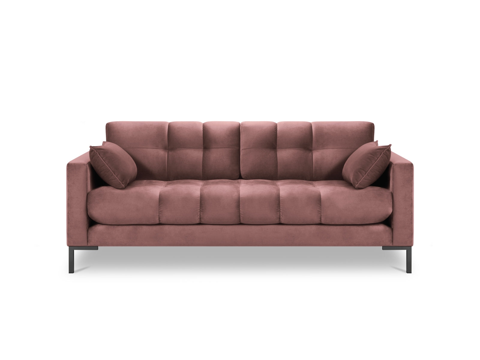 Stylisches 2-Sitzer Sofa Mamaia aus Velours, perfekt für gemütliche Wohnzimmer. Verfügbar in verschiedenen attraktiven Farbtönen.