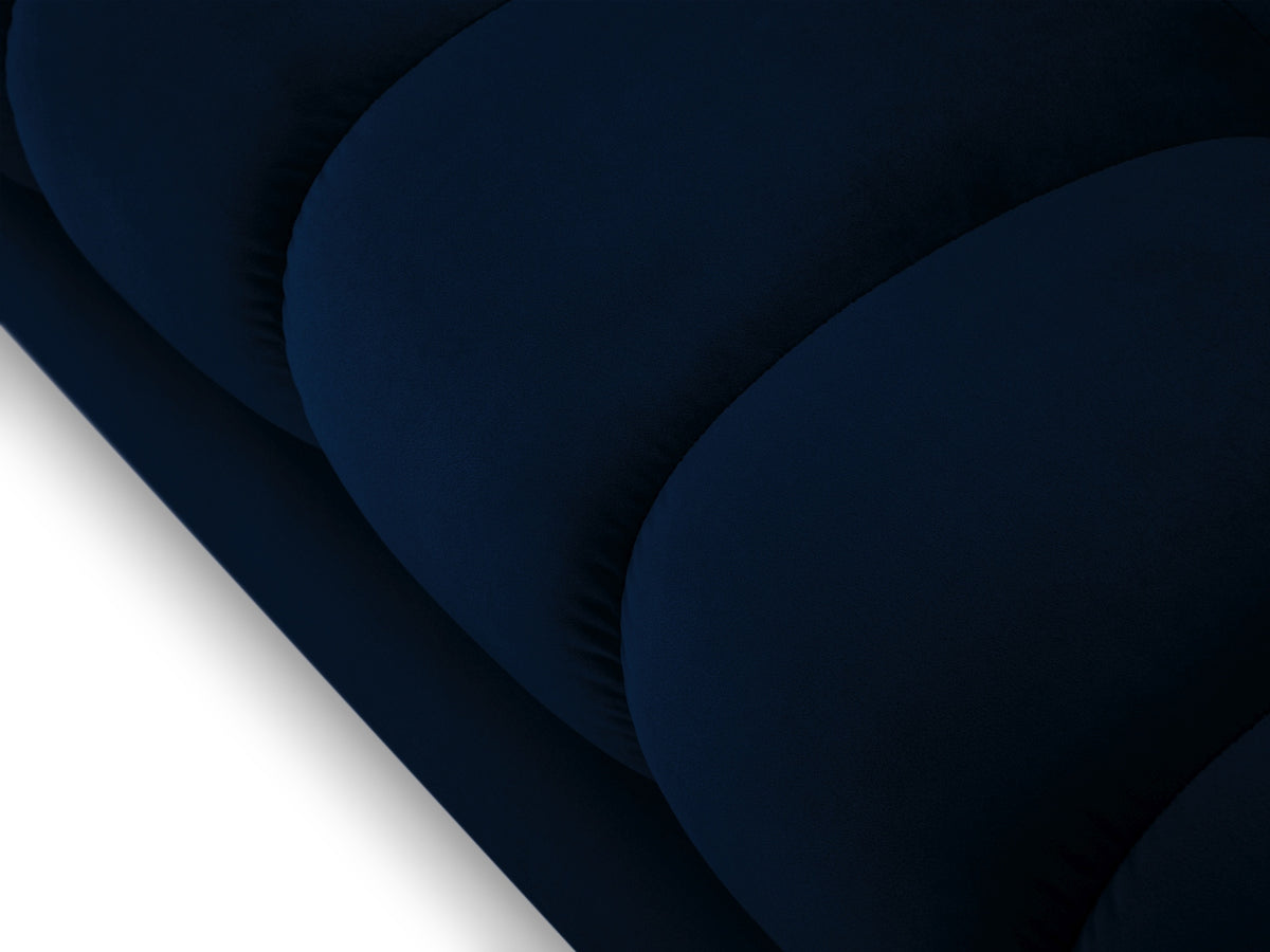 Mamaia Velour Sofa 2 Sitzer in Royal Blue/Schwarz-Bluvel präsentiert im Onlineshop von KAQTU Design AG. 2er Sofa ist von Micadoni