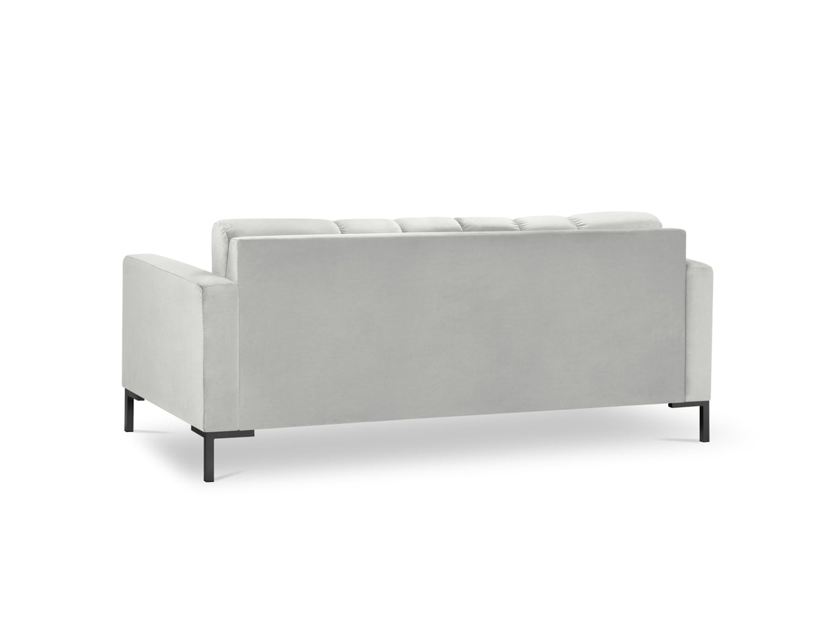 Mamaia Velour Sofa 2 Sitzer in Silver/Schwarz-Bluvel präsentiert im Onlineshop von KAQTU Design AG. 2er Sofa ist von Micadoni