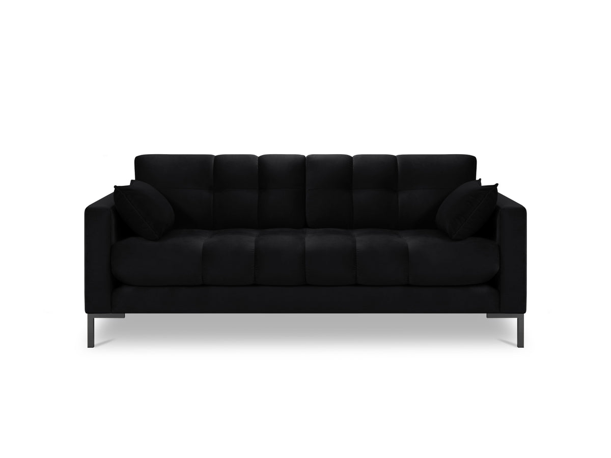 Mamaia Velour Sofa 2 Sitzer in Black/Schwarz-Bluvel präsentiert im Onlineshop von KAQTU Design AG. 2er Sofa ist von Micadoni
