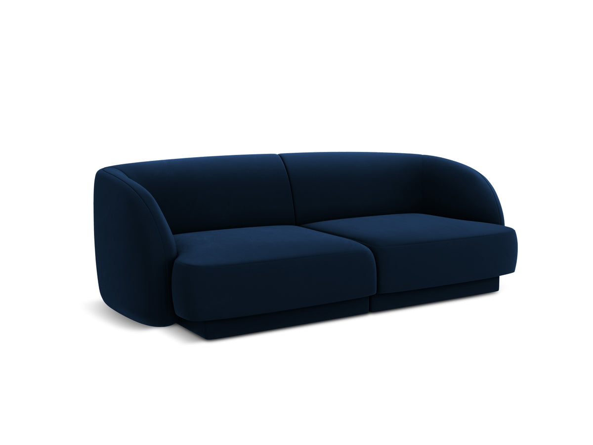 Miley Velour Sofa 2 Sitzer in Royal Blue-Bluvel präsentiert im Onlineshop von KAQTU Design AG. 2er Sofa ist von Micadoni