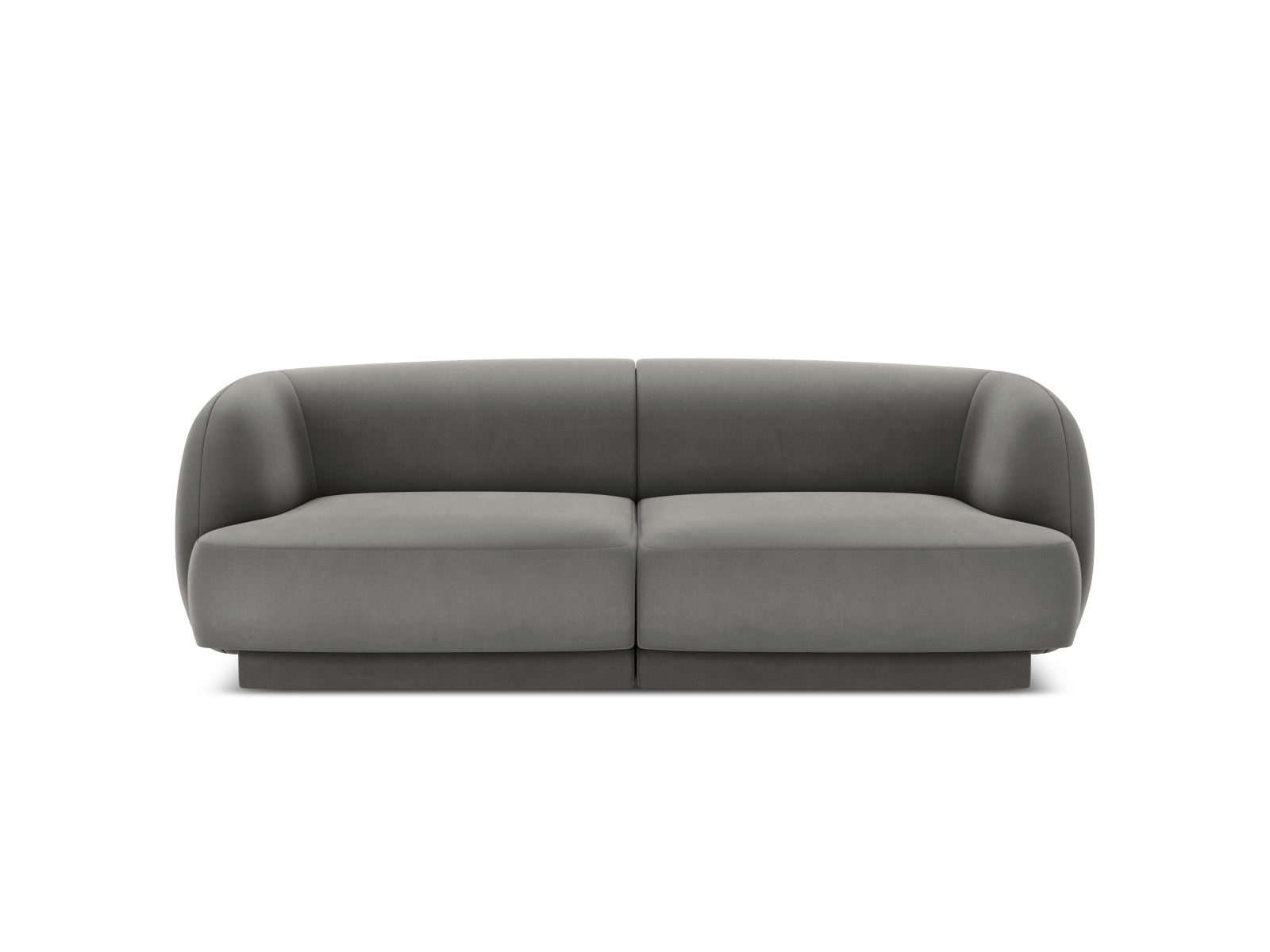 Miley Velour Sofa 2 Sitzer in Light Grey-Bluvel präsentiert im Onlineshop von KAQTU Design AG. 2er Sofa ist von Micadoni