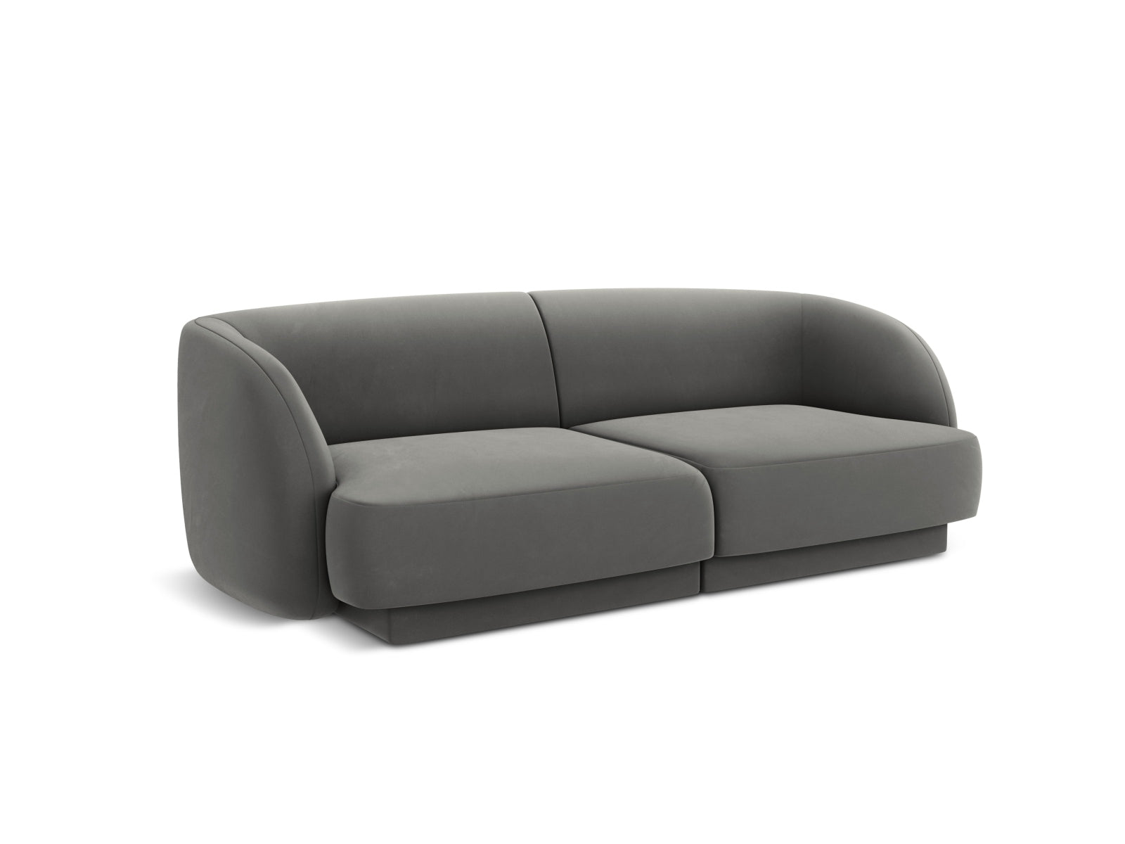 Erleben Sie das luxuriöse Miley Velour Sofa 2 Sitzer von Micadoni – der perfekte Mix aus modernem Design und hohem Sitzkomfort für Ihr Zuhause.