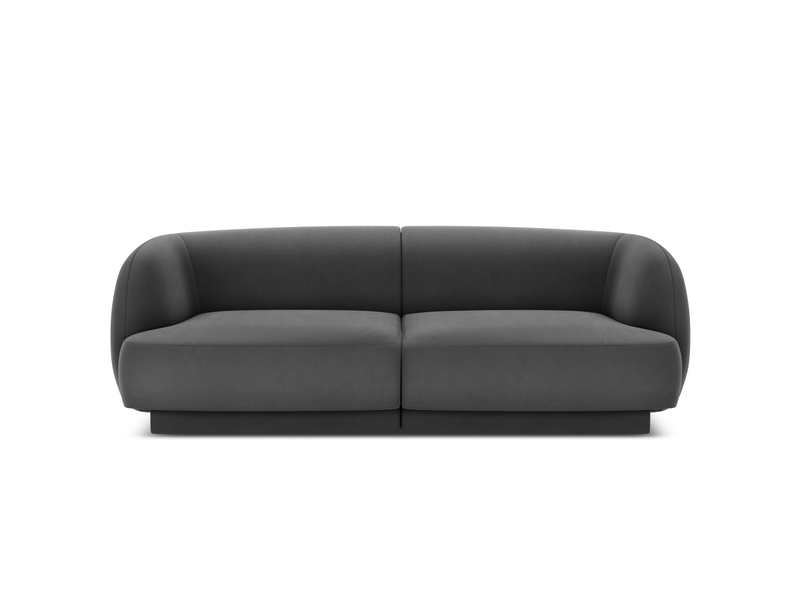 Miley Velour Sofa 2 Sitzer in Grey-Bluvel präsentiert im Onlineshop von KAQTU Design AG. 2er Sofa ist von Micadoni