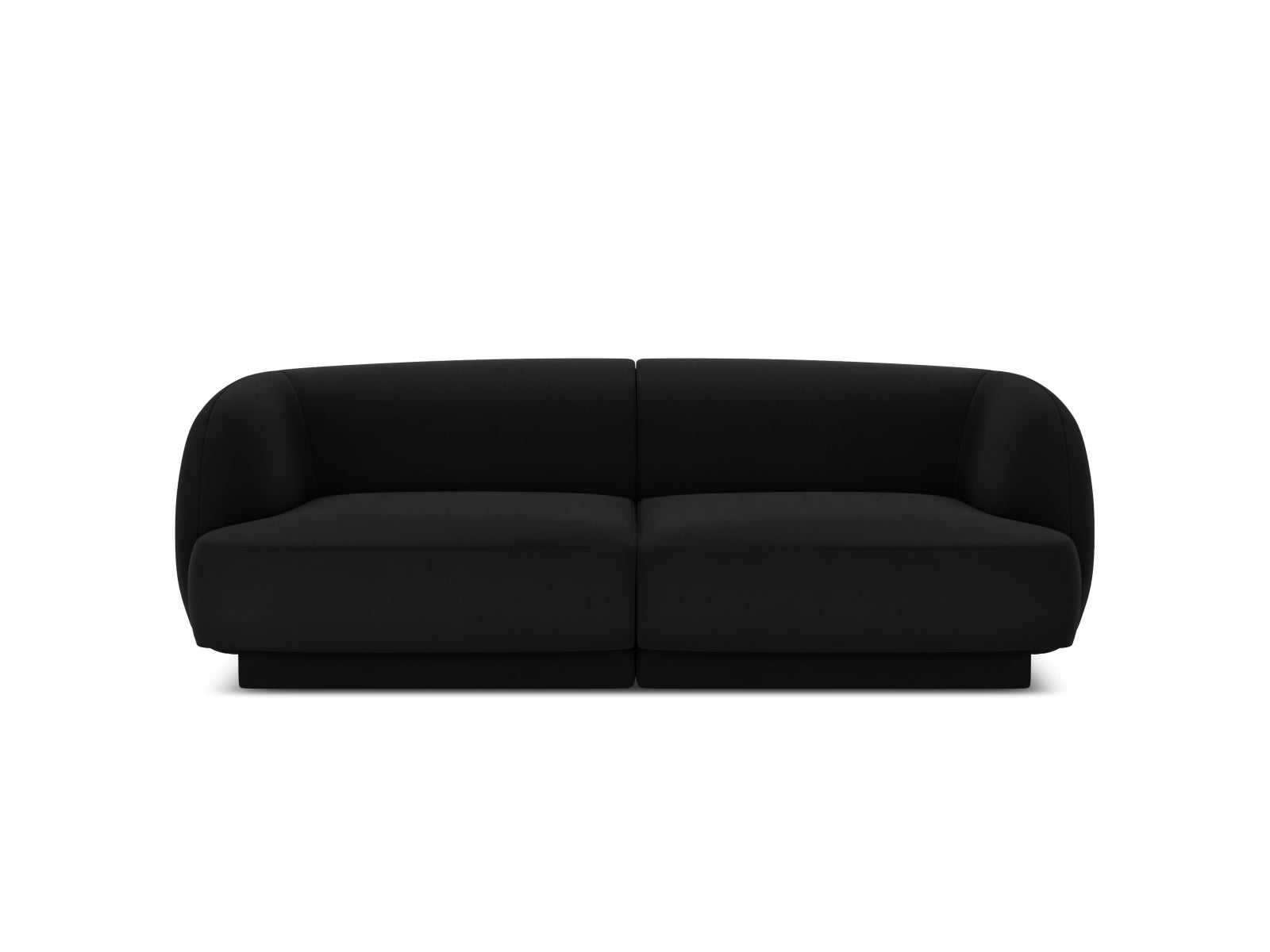 Miley Velour Sofa 2 Sitzer in Black präsentiert im Onlineshop von KAQTU Design AG. 2er Sofa ist von Micadoni
