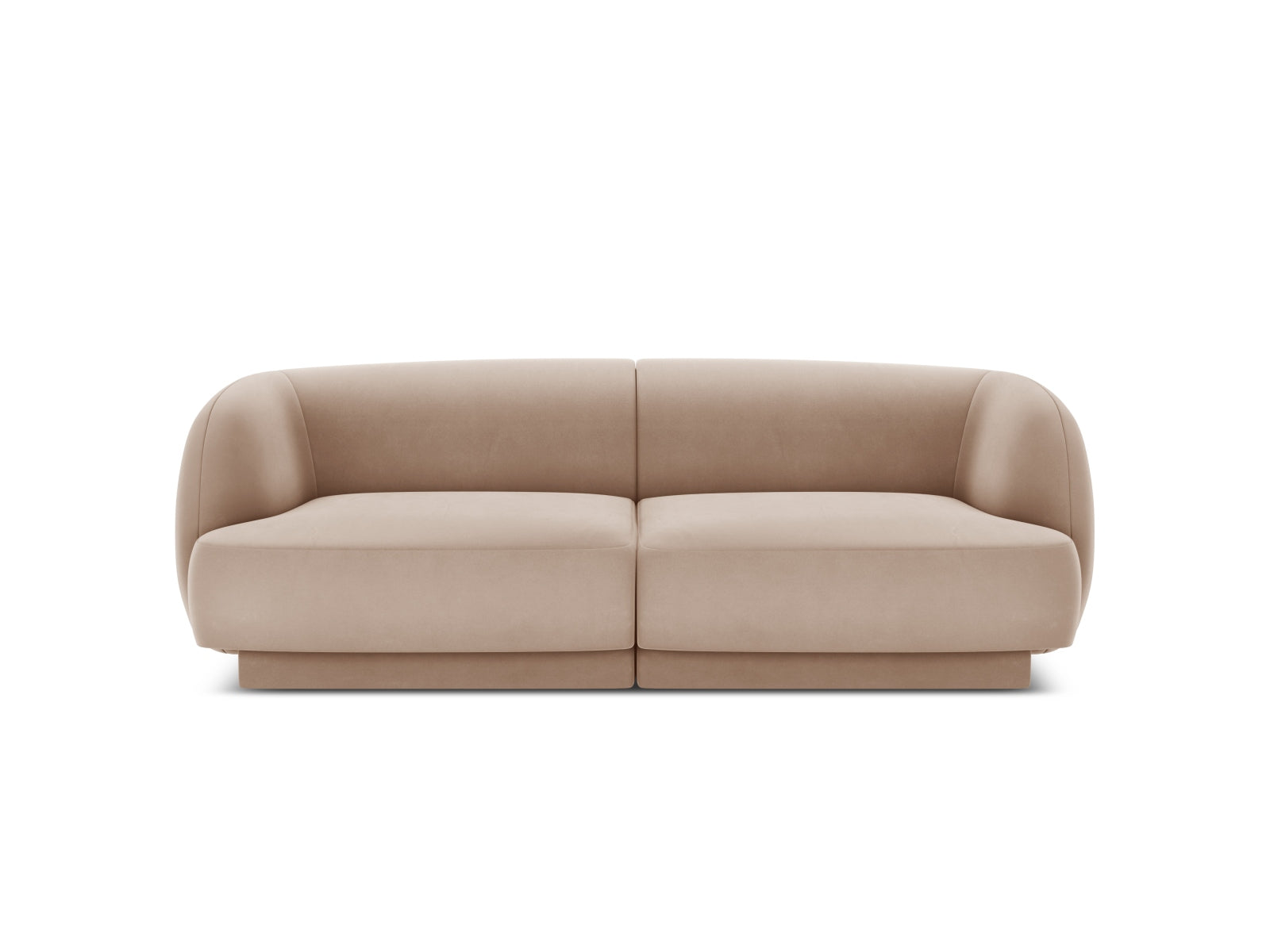 Miley Velour Sofa 2 Sitzer in Cappuccino-Bluvel präsentiert im Onlineshop von KAQTU Design AG. 2er Sofa ist von Micadoni