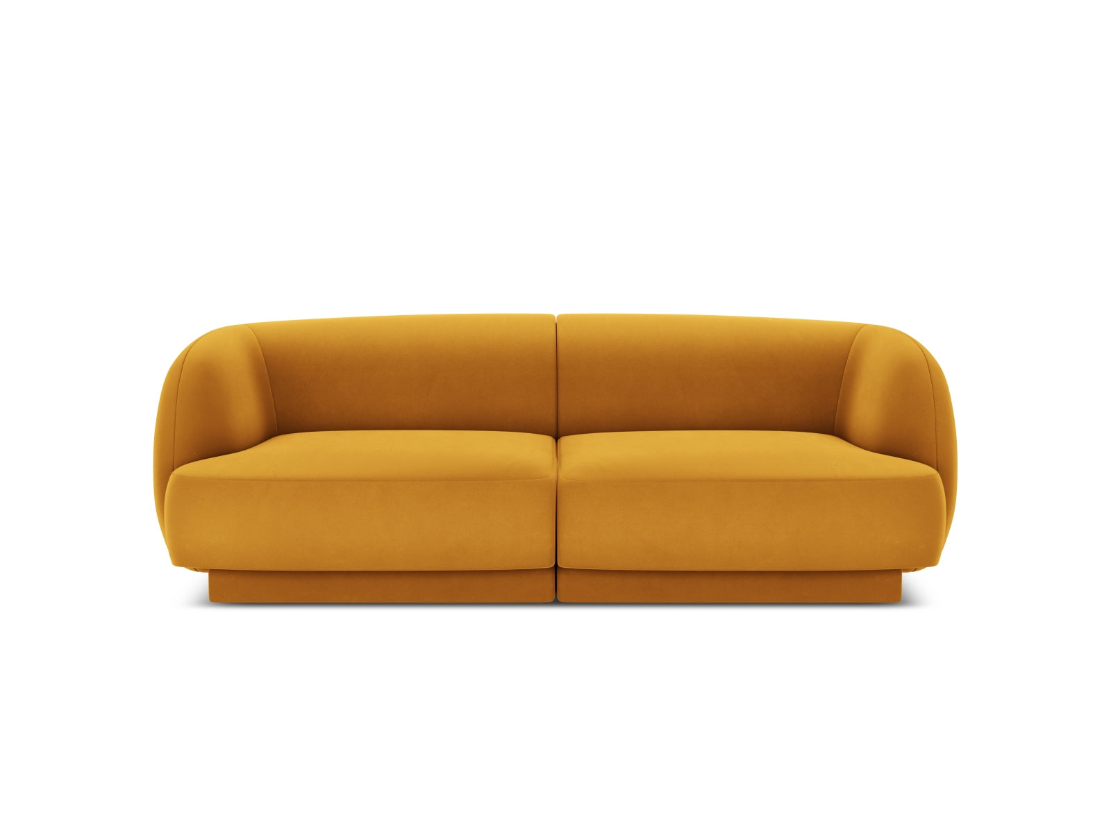 Miley Velour Sofa 2 Sitzer in Yellow-Bluvel präsentiert im Onlineshop von KAQTU Design AG. 2er Sofa ist von Micadoni