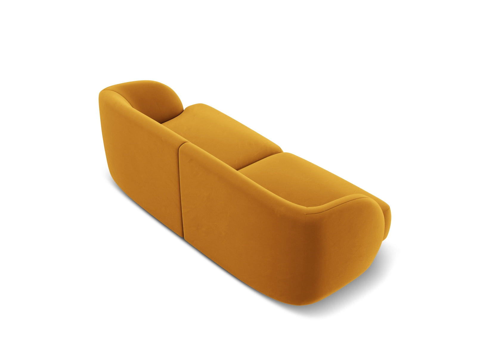 Miley Velour Sofa 2 Sitzer in Yellow-Bluvel präsentiert im Onlineshop von KAQTU Design AG. 2er Sofa ist von Micadoni