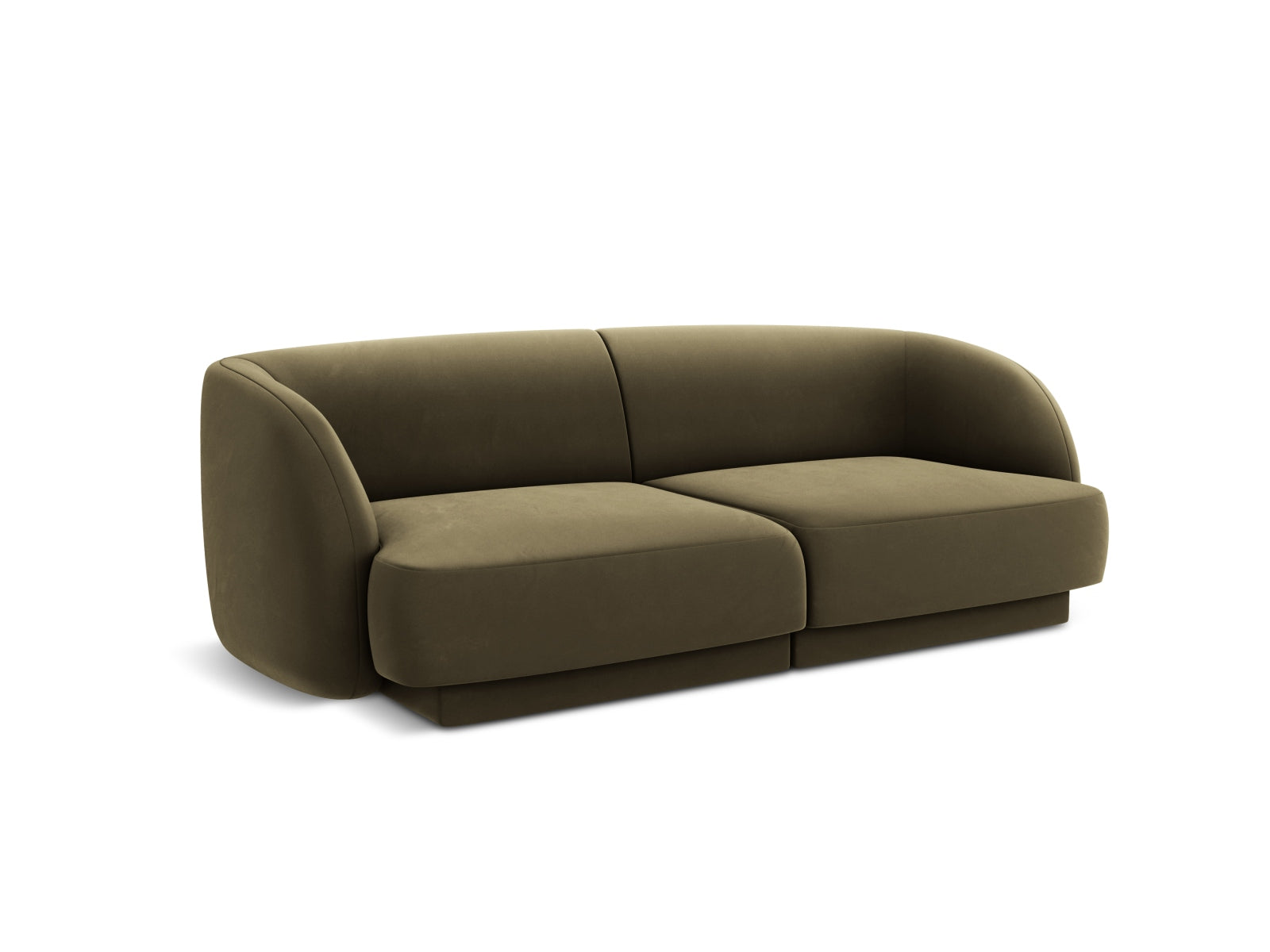 Erleben Sie das luxuriöse Miley Velour Sofa 2 Sitzer von Micadoni – der perfekte Mix aus modernem Design und hohem Sitzkomfort für Ihr Zuhause.