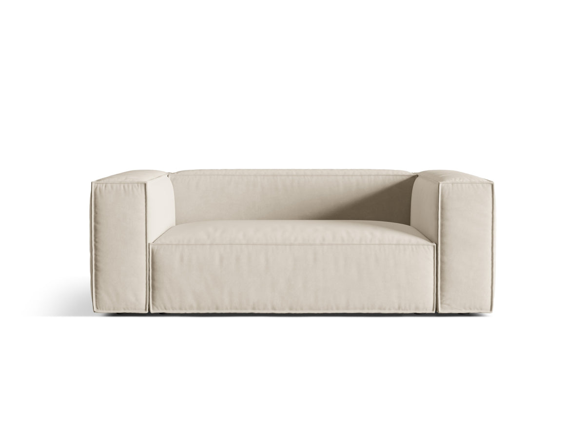 Nuria Velour Sofa 2 Sitzer in Beige-Paris präsentiert im Onlineshop von KAQTU Design AG. 2er Sofa ist von Micadoni