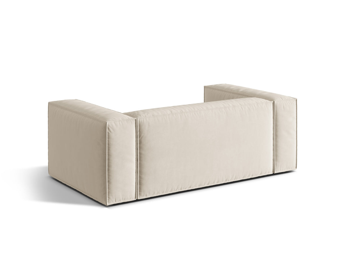 Nuria Velour Sofa 2 Sitzer in Beige-Paris präsentiert im Onlineshop von KAQTU Design AG. 2er Sofa ist von Micadoni